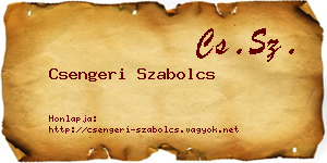 Csengeri Szabolcs névjegykártya
