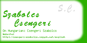 szabolcs csengeri business card